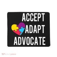 Autism Awareness Accept Adapt Advocate Autism Gift Mousepad thumb 0