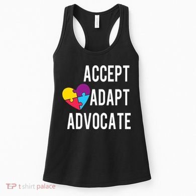Autism Awareness Accept Adapt Advocate Autism Gift Women's Tank Top