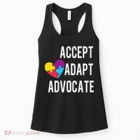 Autism Awareness Accept Adapt Advocate Autism Gift Women's Tank Top thumb 0