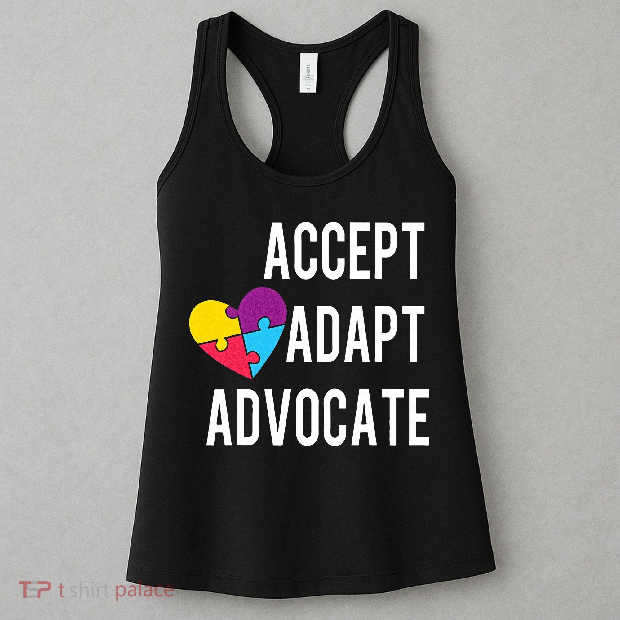 Autism Awareness Accept Adapt Advocate Autism Gift Women's Tank Top