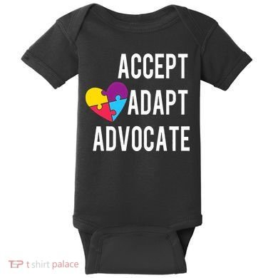 Autism Awareness Accept Adapt Advocate Autism Gift Baby Bodysuit