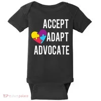 Autism Awareness Accept Adapt Advocate Autism Gift Baby Bodysuit thumb 0