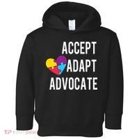 Autism Awareness Accept Adapt Advocate Autism Gift Toddler Hoodie thumb 0