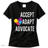 Autism Awareness Accept Adapt Advocate Autism Gift Women's T-Shirt thumb 0