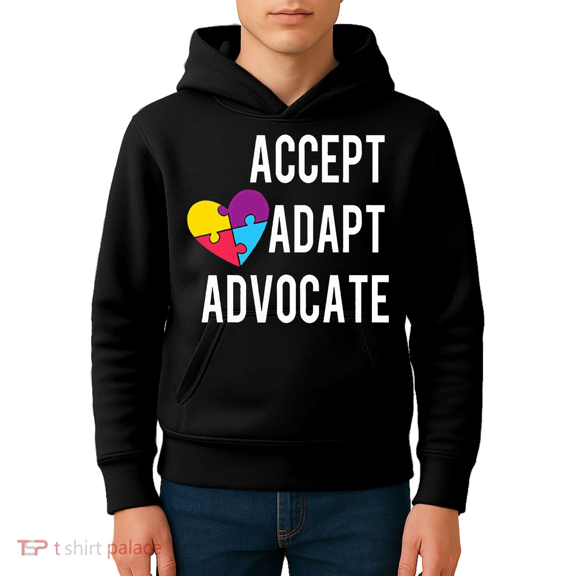 Autism Awareness Accept Adapt Advocate Autism Gift Kids Hoodie