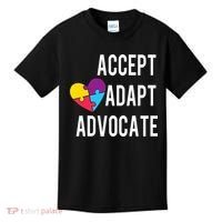 Autism Awareness Accept Adapt Advocate Autism Gift Kids T-Shirt thumb 0