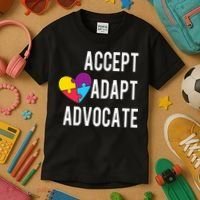 Autism Awareness Accept Adapt Advocate Autism Gift Kids T-Shirt thumb 3