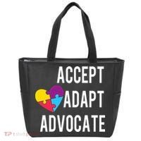Autism Awareness Accept Adapt Advocate Autism Gift Tote Bag thumb 0