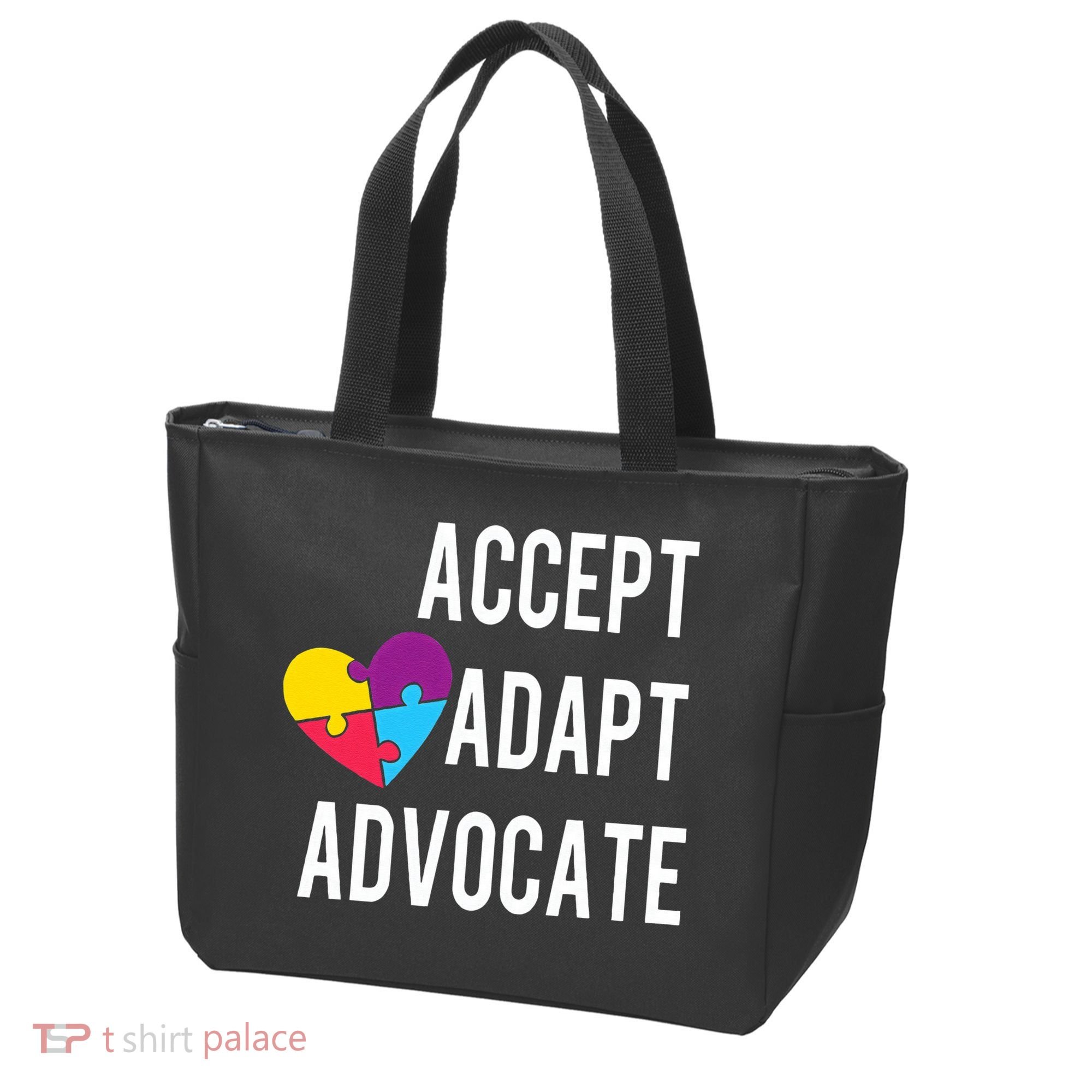 Autism Awareness Accept Adapt Advocate Autism Gift Tote Bag