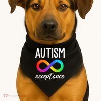 Autism Acceptance Awareness USA-Made Doggie Bandana thumb 1