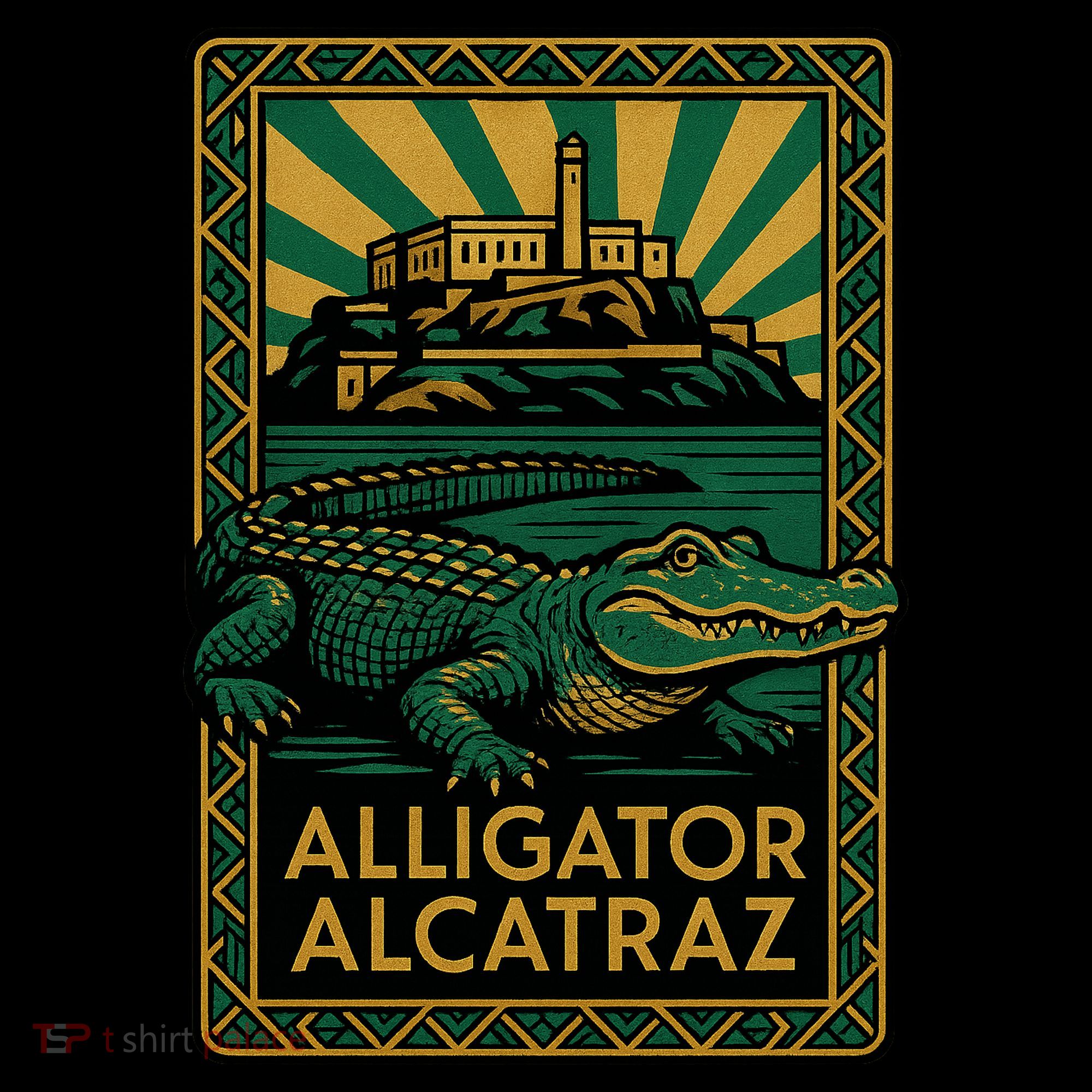 Alligator Alcatraz Art Deco Hoodie