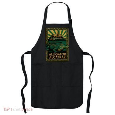 Alligator Alcatraz Art Deco Apron