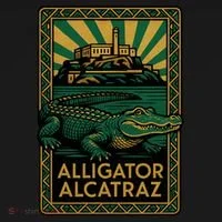 Alligator Alcatraz Art Deco Bucket Hat thumb 4