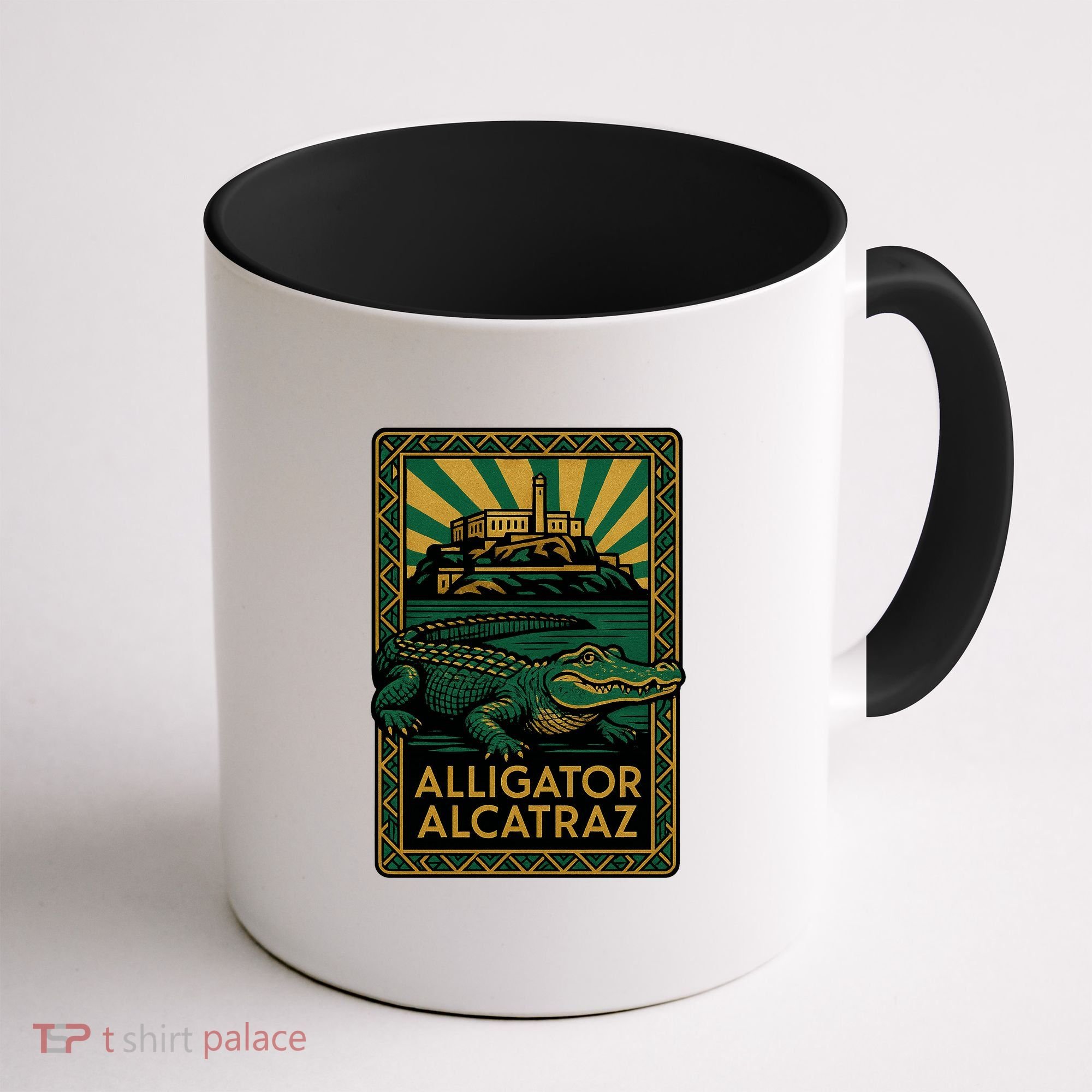 Alligator Alcatraz Art Deco Coffee Mug