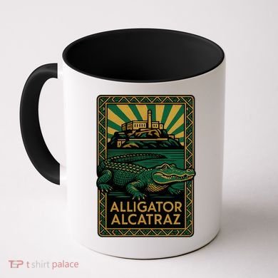 Alligator Alcatraz Art Deco Coffee Mug