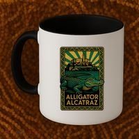 Alligator Alcatraz Art Deco Coffee Mug thumb 2