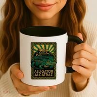 Alligator Alcatraz Art Deco Coffee Mug thumb 3