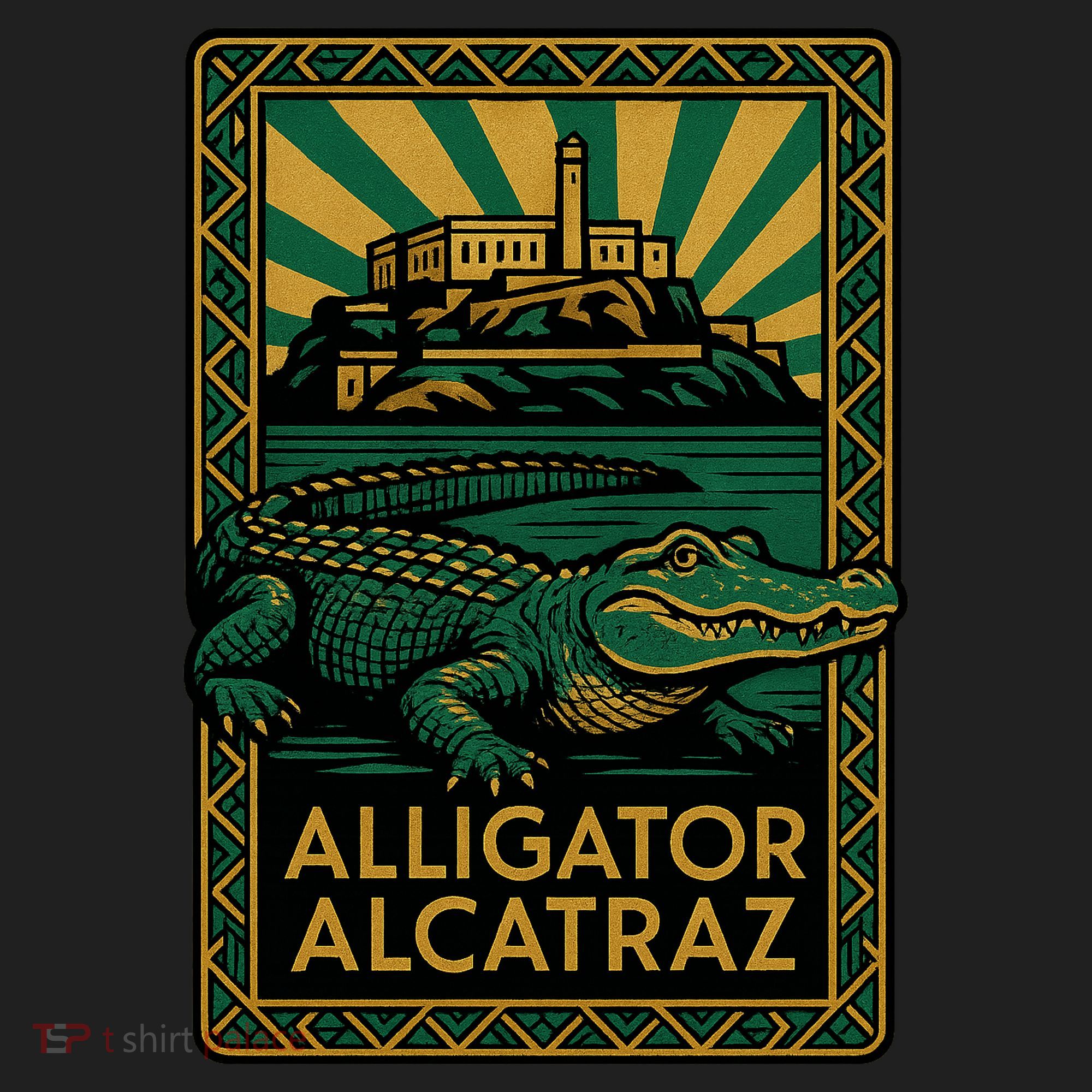 Alligator Alcatraz Art Deco Beanie