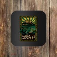 Alligator Alcatraz Art Deco Coaster thumb 0