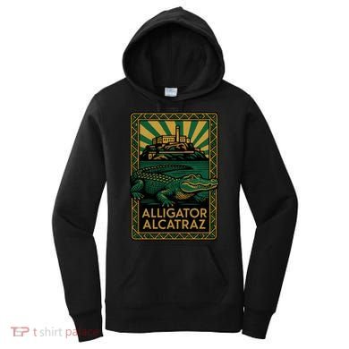 Alligator Alcatraz Art Deco Women's Hoodie