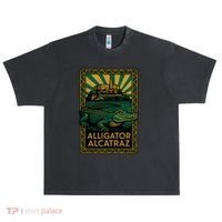 Alligator Alcatraz Art Deco Urban Oversized Heavyweight T-Shirt thumb 0