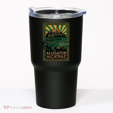 Alligator Alcatraz Art Deco Tumbler