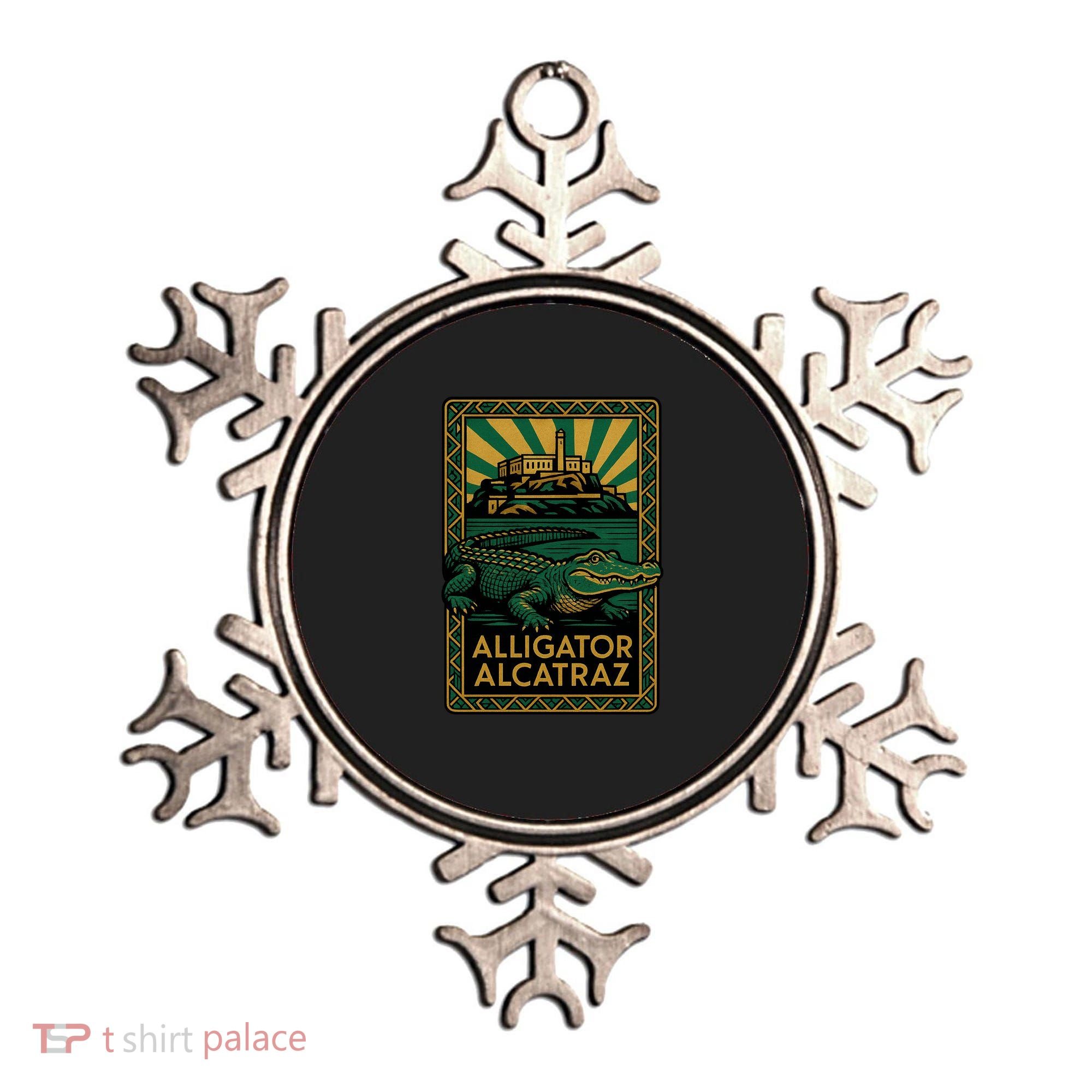 Alligator Alcatraz Art Deco Ornament