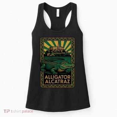 Alligator Alcatraz Art Deco Women's Tank Top