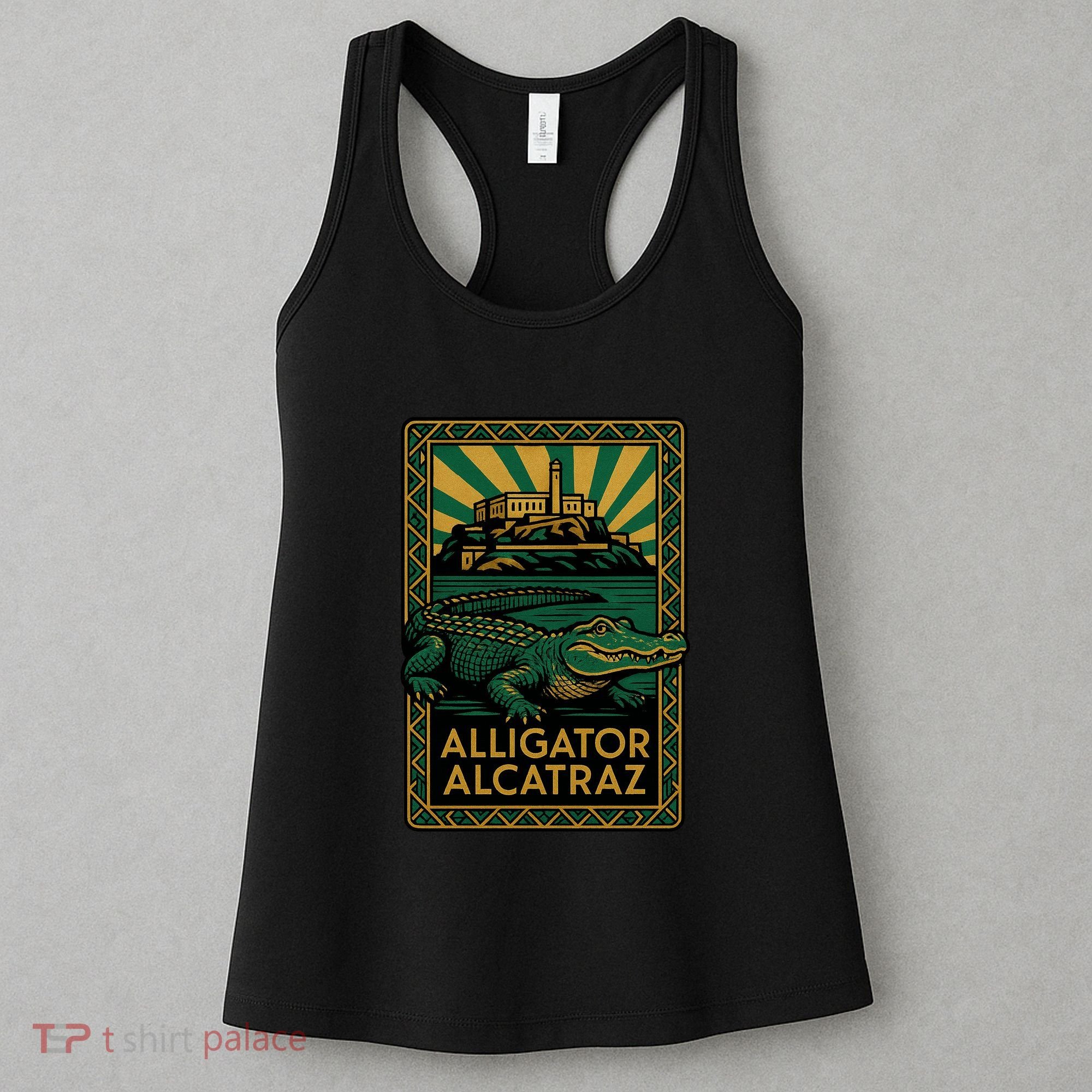 Alligator Alcatraz Art Deco Women's Tank Top