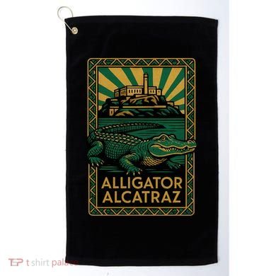 Alligator Alcatraz Art Deco Golf Towel