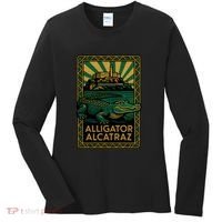 Alligator Alcatraz Art Deco Women's Long Sleeve Shirt thumb 0