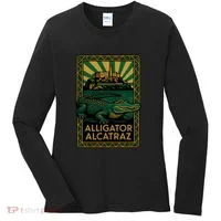 Alligator Alcatraz Art Deco Women's Long Sleeve Shirt thumb 0