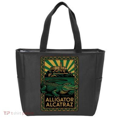 Alligator Alcatraz Art Deco Tote Bag