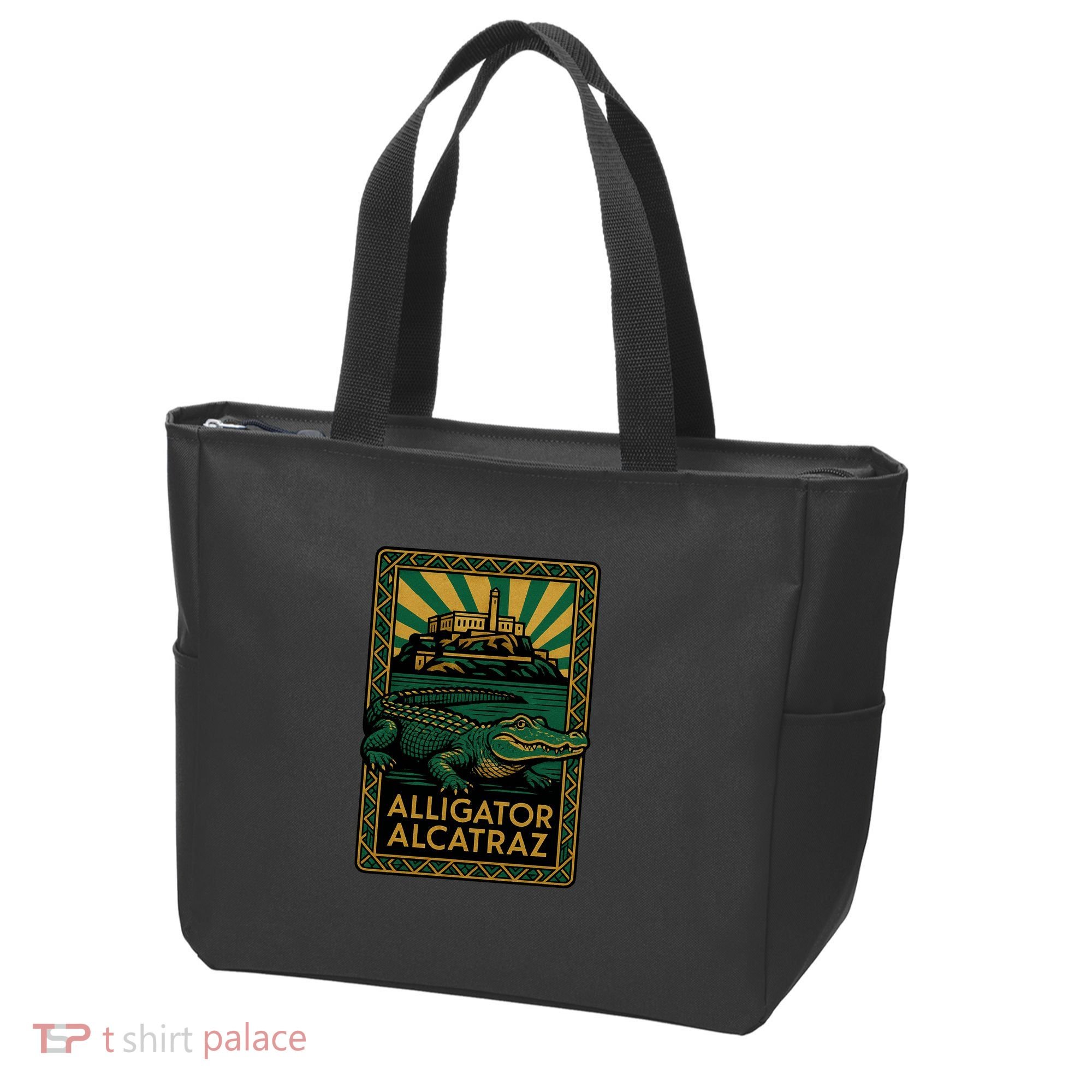 Alligator Alcatraz Art Deco Tote Bag