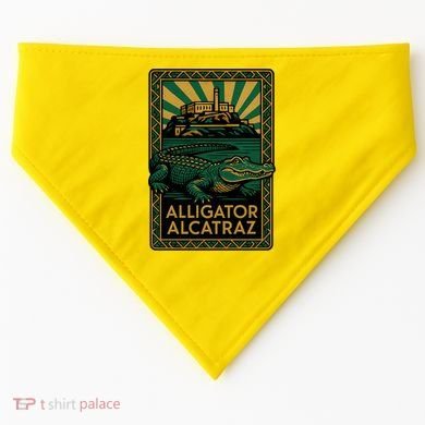 Alligator Alcatraz Art Deco USA-Made Doggie Bandana