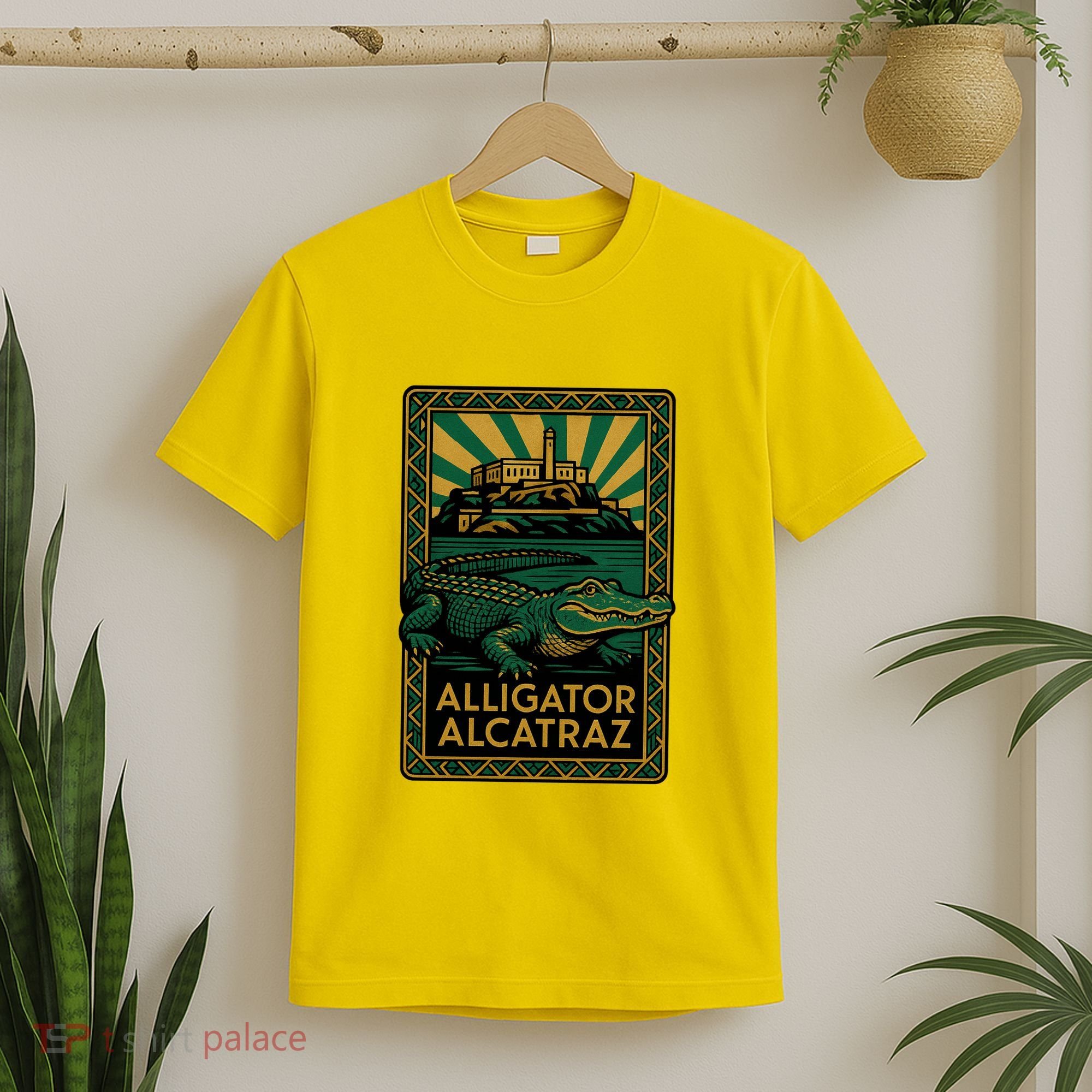 Alligator Alcatraz Art Deco T-Shirt