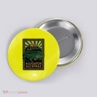 Alligator Alcatraz Art Deco Button thumb 0