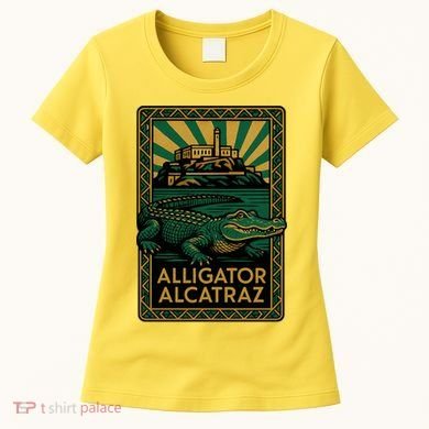 Alligator Alcatraz Art Deco Women's T-Shirt