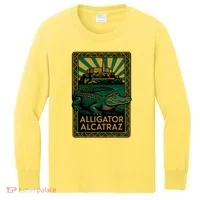 Alligator Alcatraz Art Deco Kids Long Sleeve Shirt thumb 0