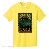 Alligator Alcatraz Art Deco Kids T-Shirt thumb 0