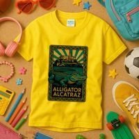 Alligator Alcatraz Art Deco Kids T-Shirt thumb 3