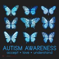 Autism Awareness Accept Love Understand Blue Butterflies Beanie thumb 2