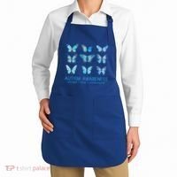 Autism Awareness Accept Love Understand Blue Butterflies Apron thumb 2