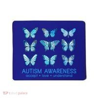 Autism Awareness Accept Love Understand Blue Butterflies Mousepad thumb 0