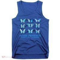 Autism Awareness Accept Love Understand Blue Butterflies Tank Top thumb 0