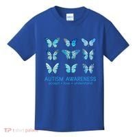 Autism Awareness Accept Love Understand Blue Butterflies Kids T-Shirt thumb 0
