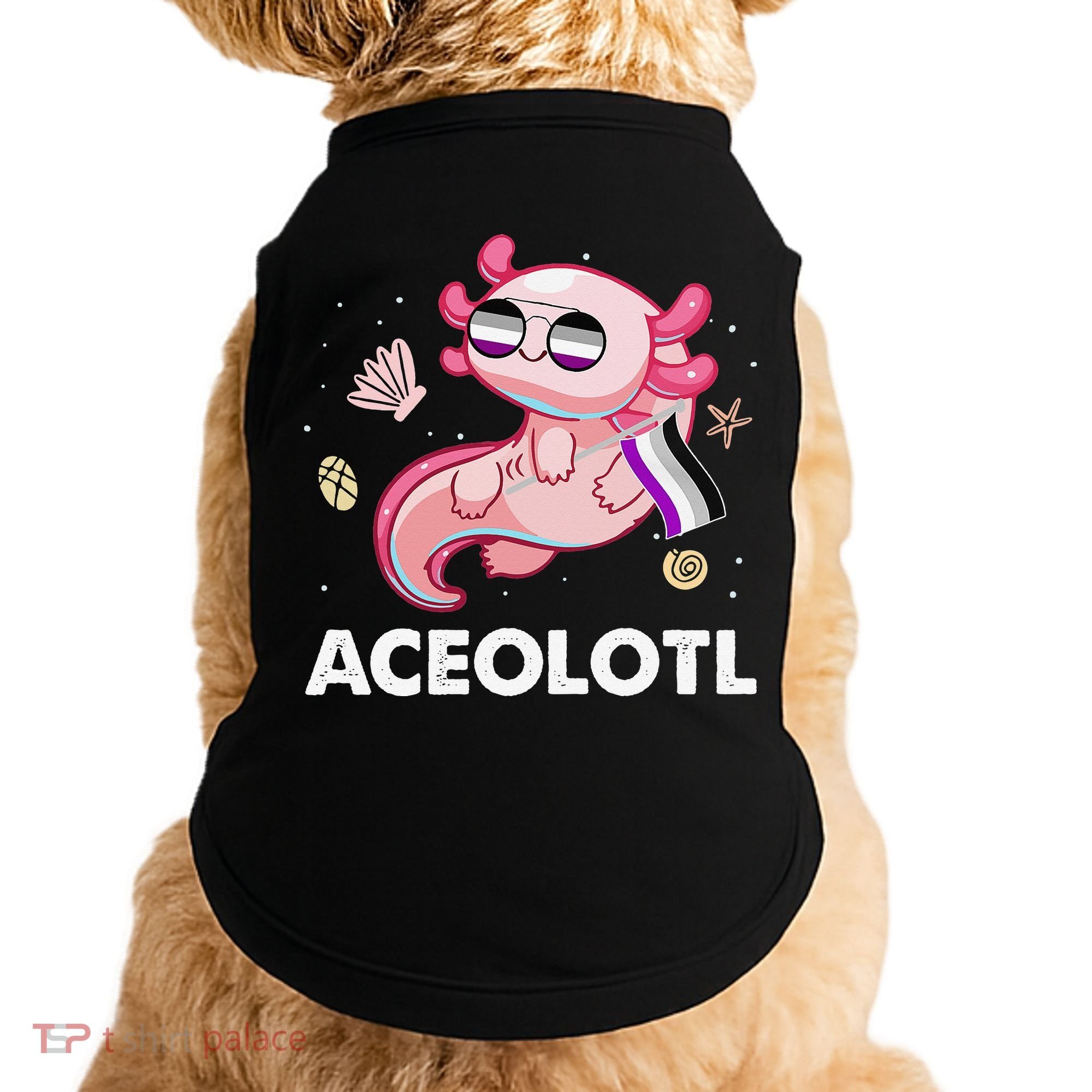 Ace Axolotl Asexual Pride Flag Mexican Salamander LGBTQ Doggie Tank