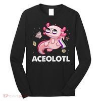 Ace Axolotl Asexual Pride Flag Mexican Salamander LGBTQ Long Sleeve Shirt thumb 0