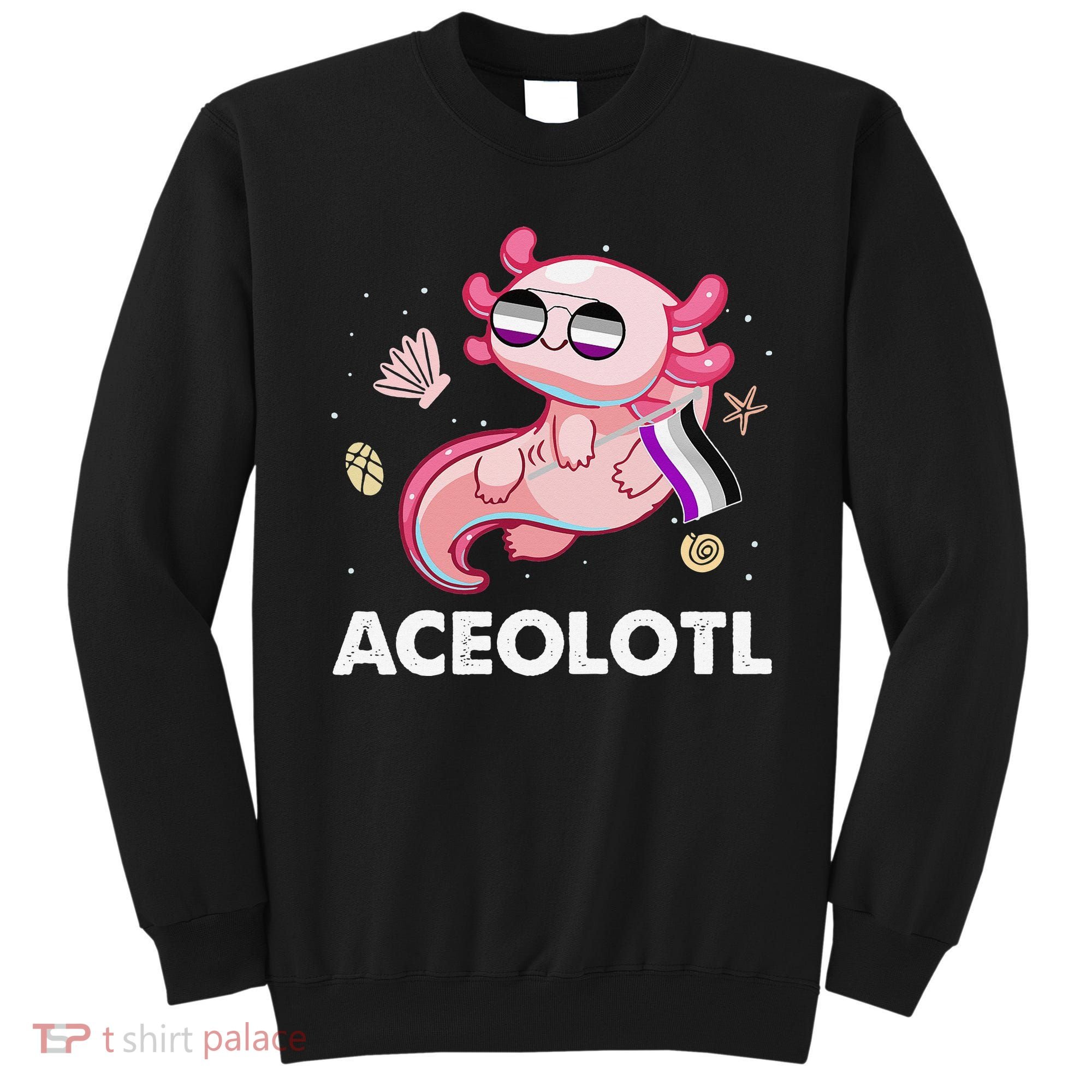 Ace Axolotl Asexual Pride Flag Mexican Salamander LGBTQ Sweatshirt