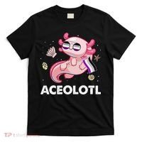 Ace Axolotl Asexual Pride Flag Mexican Salamander LGBTQ T-Shirt thumb 0